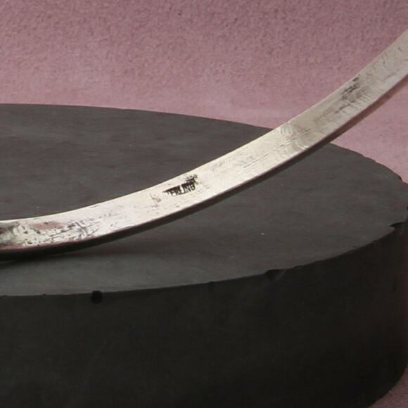 sterling silver vintage textured stack bangle bracelet size 7.75in - Picture 3 of 3